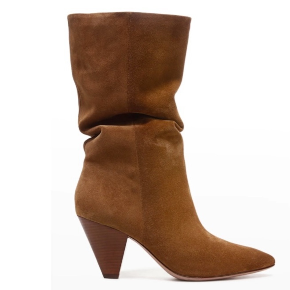 Veronica Beard Blondie Slouchy Brown Suede Women's Mid Boots Size 7M
